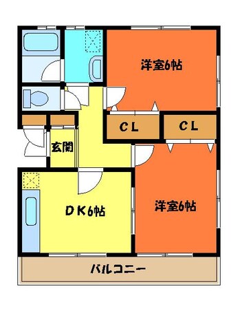 レジデンスＫの物件間取画像